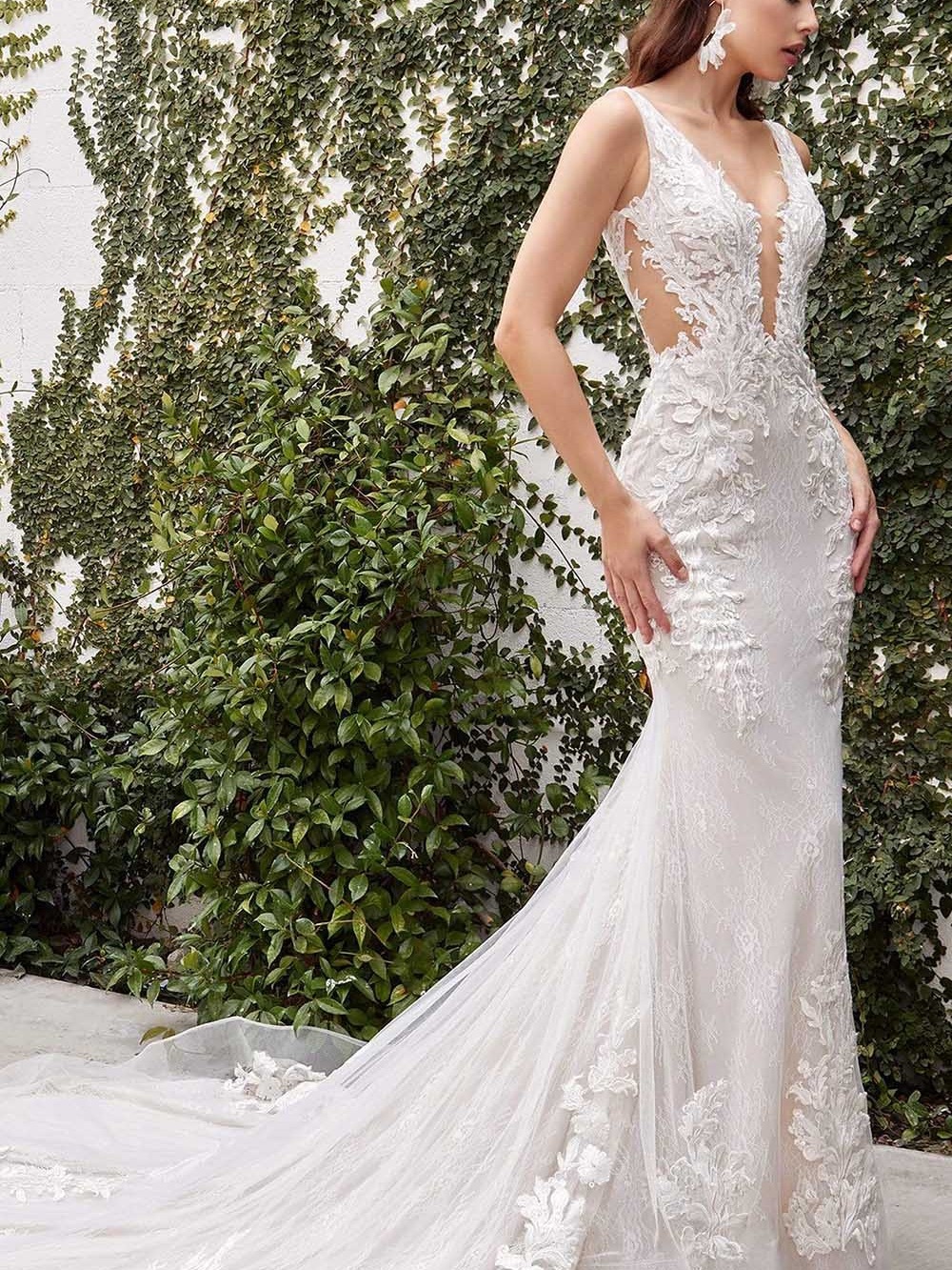 New with Tags- Andrea and Leo - A1072W Lace Applique Mermaid Bridal Gown